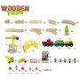 Деревянная железная дорога Wooden Toys Стройка (70 предметов)